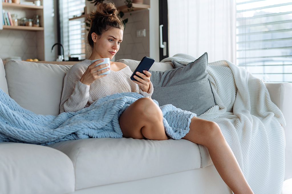 male on mobile